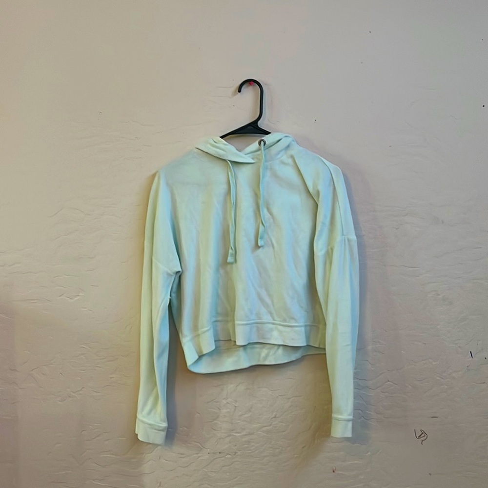 light green woman’s light hoodie